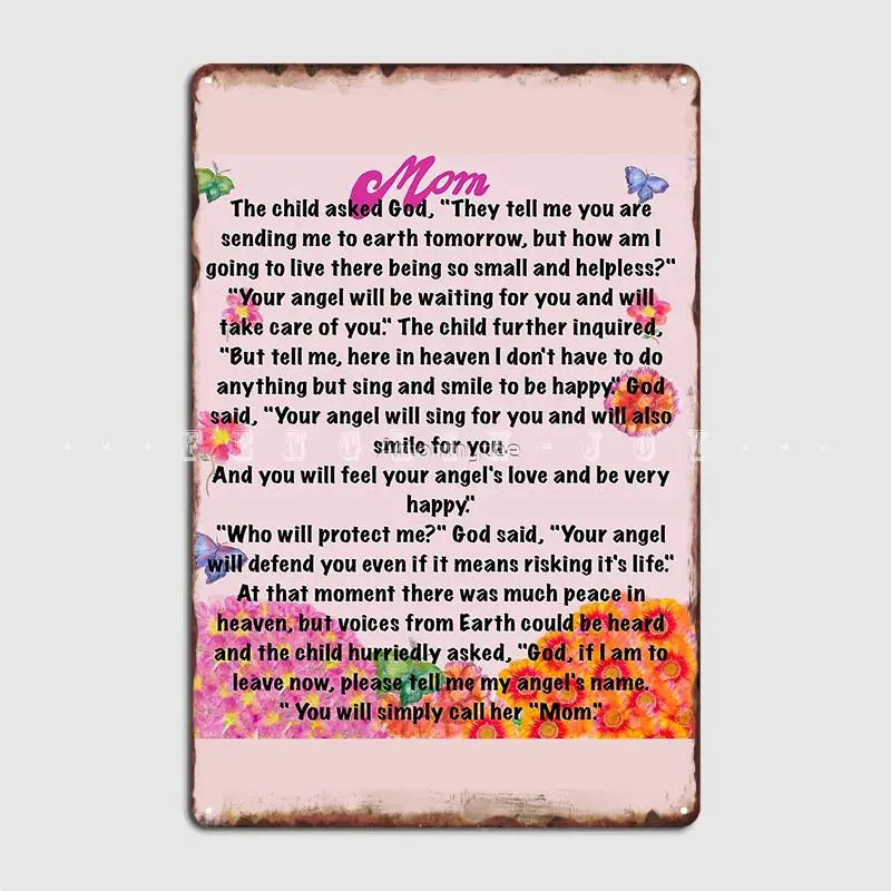 

Вы просто назовете ее маму красивой поэмой о материнства металлический знак паб гараж Дизайн жестяные пластинки вывеска плакаты