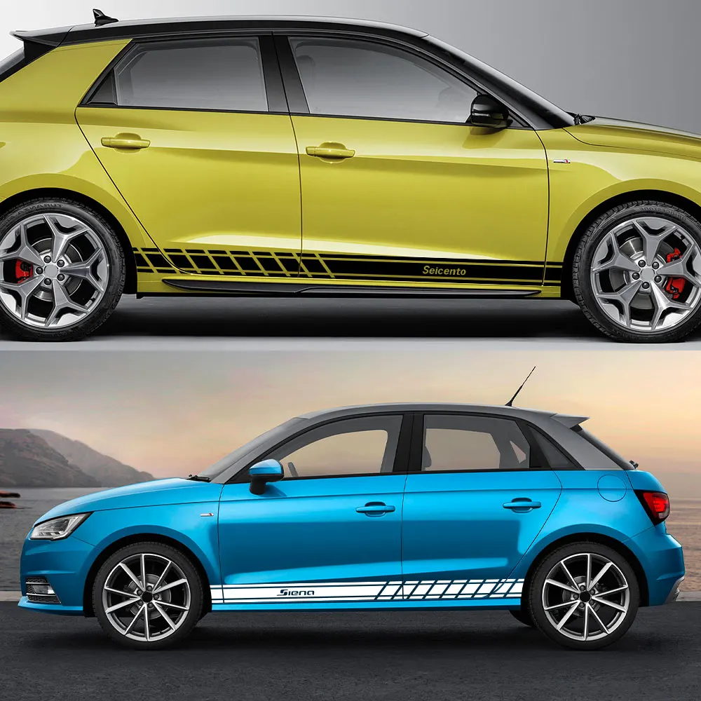 2 шт. наклейки на автомобильные двери для Fiat 500 ARGO BRAVO FREEMONT IDEA LINEA PANDA PUNTO SEICENTO SIENA