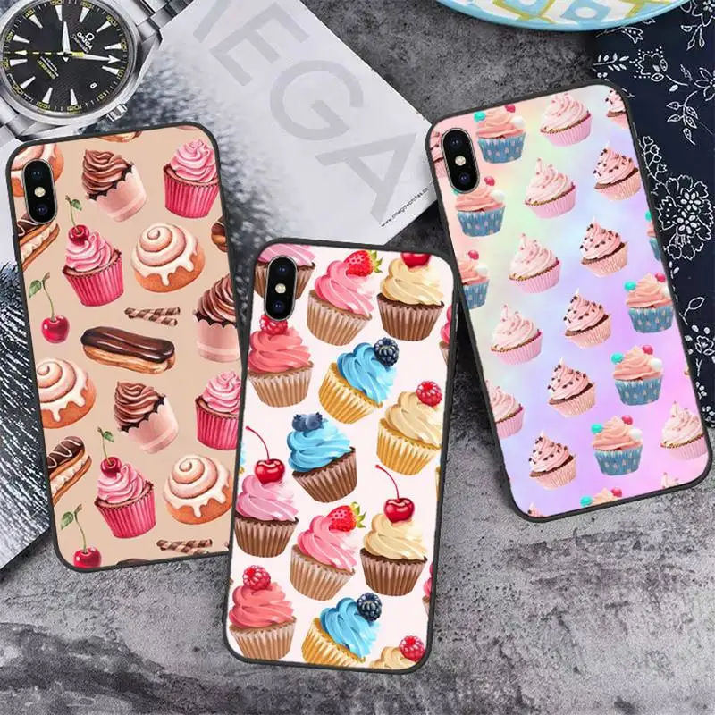 

Kawaii cupcake Cake dessert Phone Case For iphone 12 11 13 7 8 6 s plus x xs xr pro max mini shell