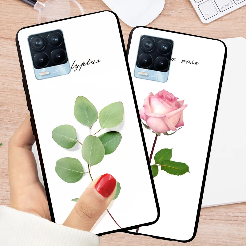 for realme 8 pro case phone cover soft silicone tpu back cases for realme 8 8i 9i realme8 pro 3d emboss flower cases realme 9i free global shipping