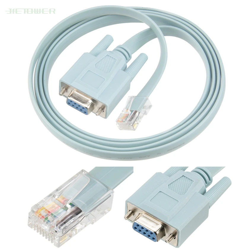 

Соединительный сетевой кабель DB9/RJ45, 20 шт./лот, для маршрутизатора Cisco Switch, синий последовательный порт, кабель консоли, опрокидывающийся пос...