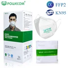 Маска для лица KN95 Powecom KN95, 5-слойная дышащая защитная маска для рта с фильтром FFP2, Пылезащитная маска для рта