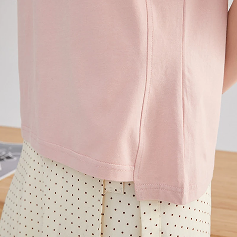 

Fold Design White T Shirt Women Summer Cotton Short Sleeve Solid Simple Ladies Tshirt Casual Tops for Woman Korean Basic Tees