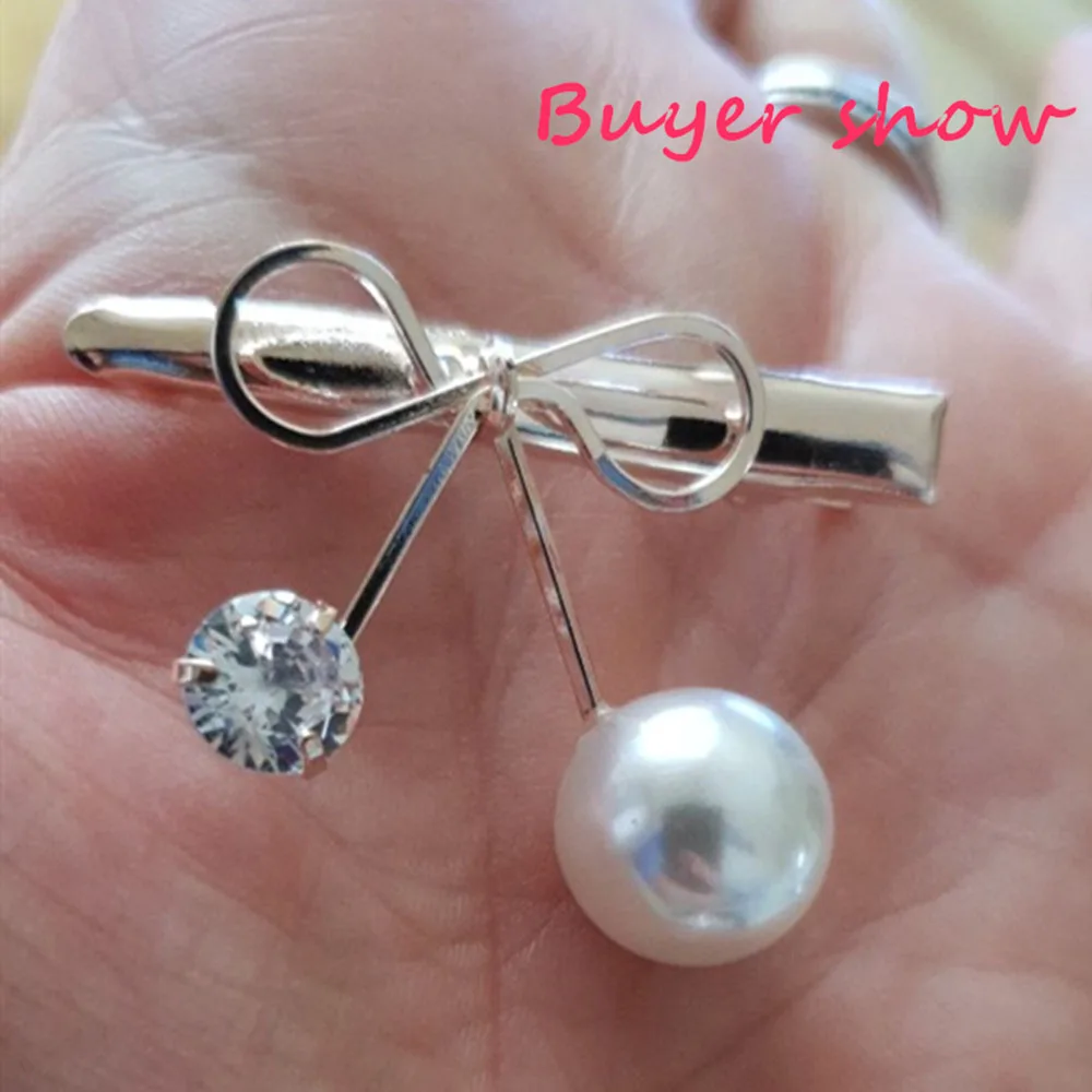 Женская заколка для волос с цирконием заколки-Вишенки бантом мини заколки