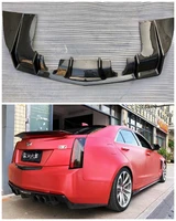 carbon fiber car rear trunk lip bumper diffuser protector cover fits for cadillac ats ats l 2014 2015 2016 2017