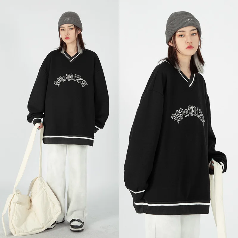 

2021 Autumn Women Sweatshirts Sweet Cat Long Sleeve Pullovers Top Winter Loose Pumpkin Print Halloween Sweatshirt