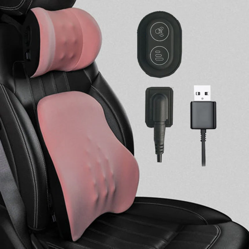 

Vehicle Massage Pillow Electric Smart Headrest Waist Cushion Back Seat Pillow Automobile Memory Cotton Vehicle Support Massager