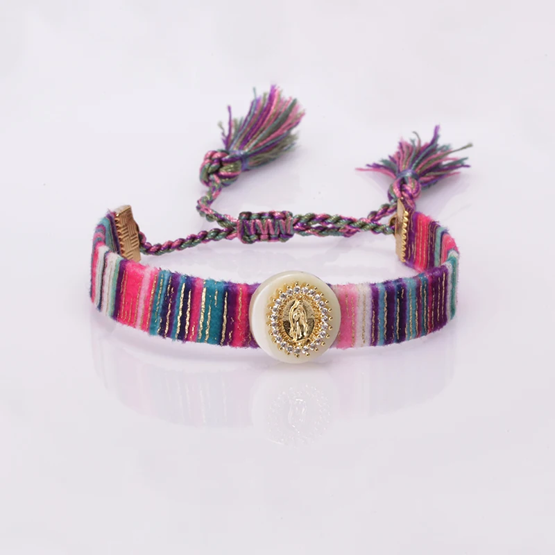 Белый CZ религиозная вера Пресвятой Девы Марии ракушка Золотая подвеска ожерелье