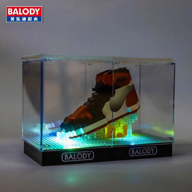 20 различных видов спортивной баскетбольной обуви air jordan brick aj светильник дисплей коробка assemable модель Алмазный строительный блок коллекция игрушек