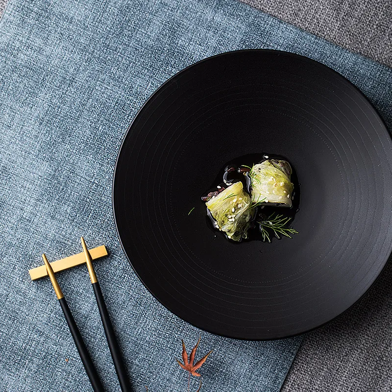 Креативная керамическая плоская тарелка домашнее блюдо для ресторана блюда