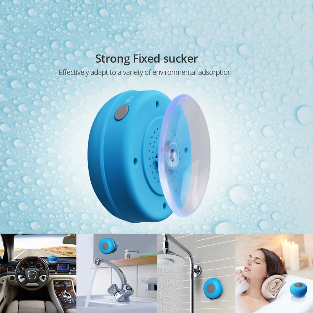 Беспроводной Bluetooth динамик портативный мини Водонепроницаемый Душ колонки Handsfree