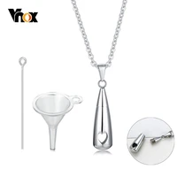 vnox teardrop ashes cremation women necklace jewelry memorial keepsake urn remembrance gift stainless steel water drop pendant