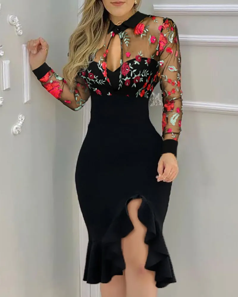 

2021 fashion trend Muslim cotton black piano ladies mid-length evening dress