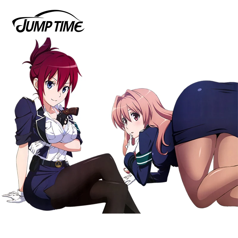 Автомобильная наклейка JumpTime 13 см x 9 6 Hot Girl Rail Wars! Наклейки на заднее стекло аниме