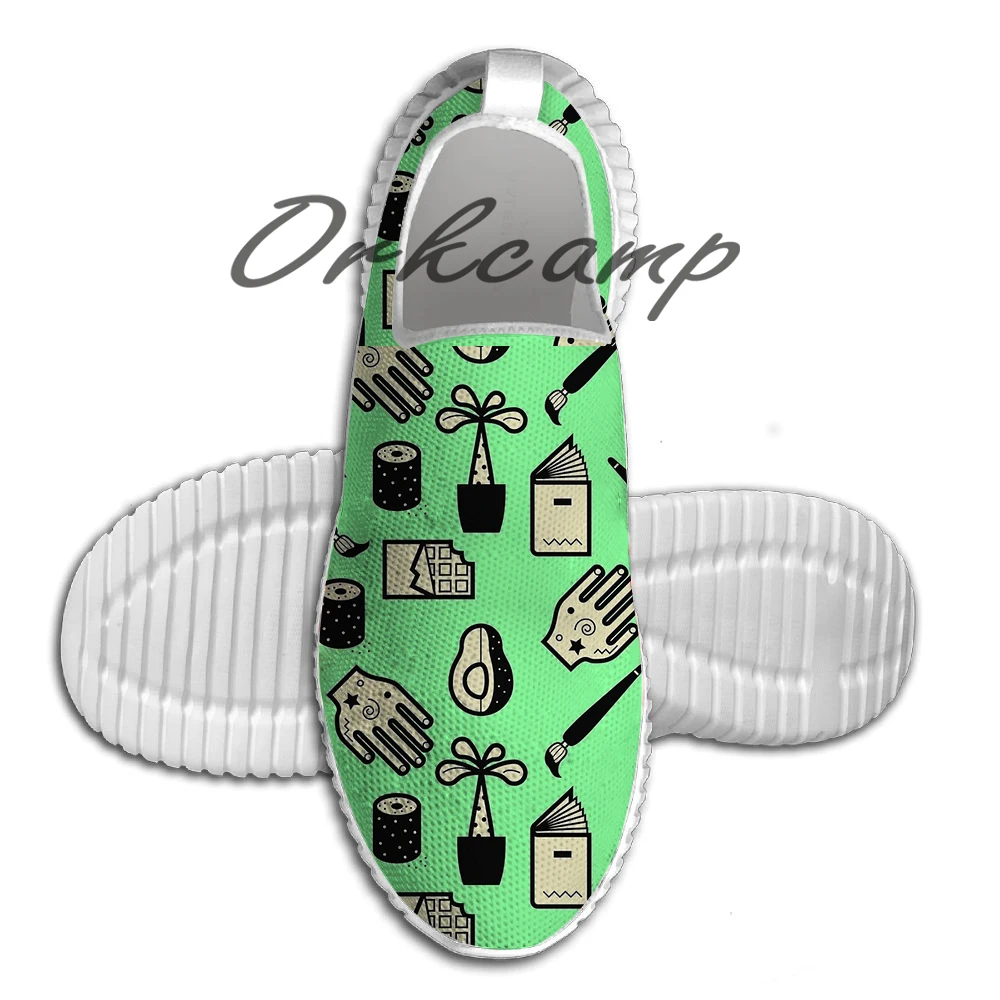 Модель ретро хипстерской обуви для бега с изображением животных прогулочная