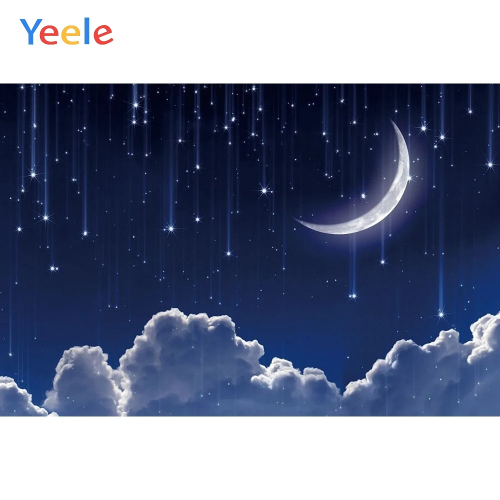 

Starry Sky Star Night Solid Moon Cloud Dreamy Backdrop Vinyl Photography Background For Photo Studio Photophone Photozone Shoot