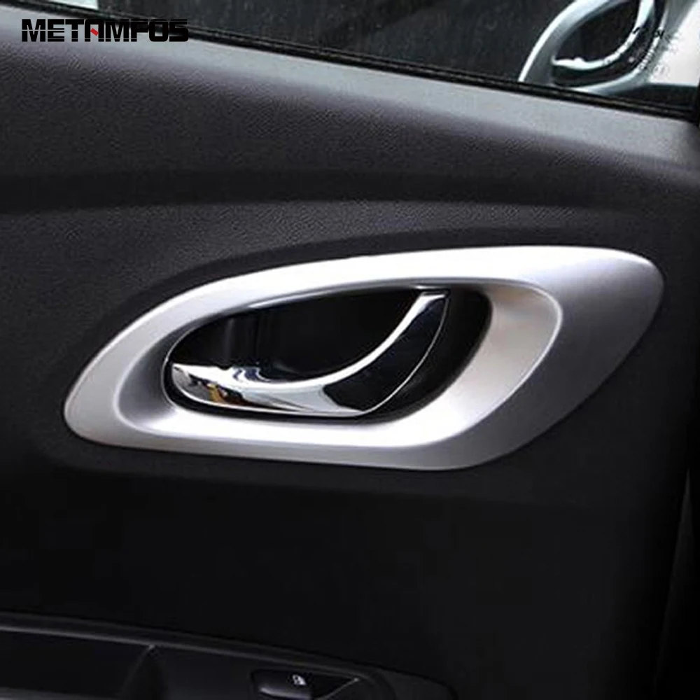 

Для Renault Kadjar 2016-2020 2021 матовая крышка для внутренней дверной ручки, накладка на чашу, молдинговая наклейка, аксессуары для интерьера, автостай...