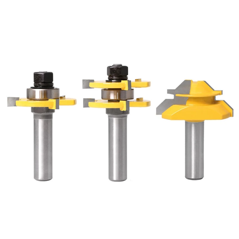 3 шт. 1/2 для конических фрез концевых в сборе вырезания гребней и 45 градусов замок