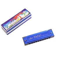 bee bee harmonica 10 hole dual tone c key early childhood education pocket instrument color blues harmonica