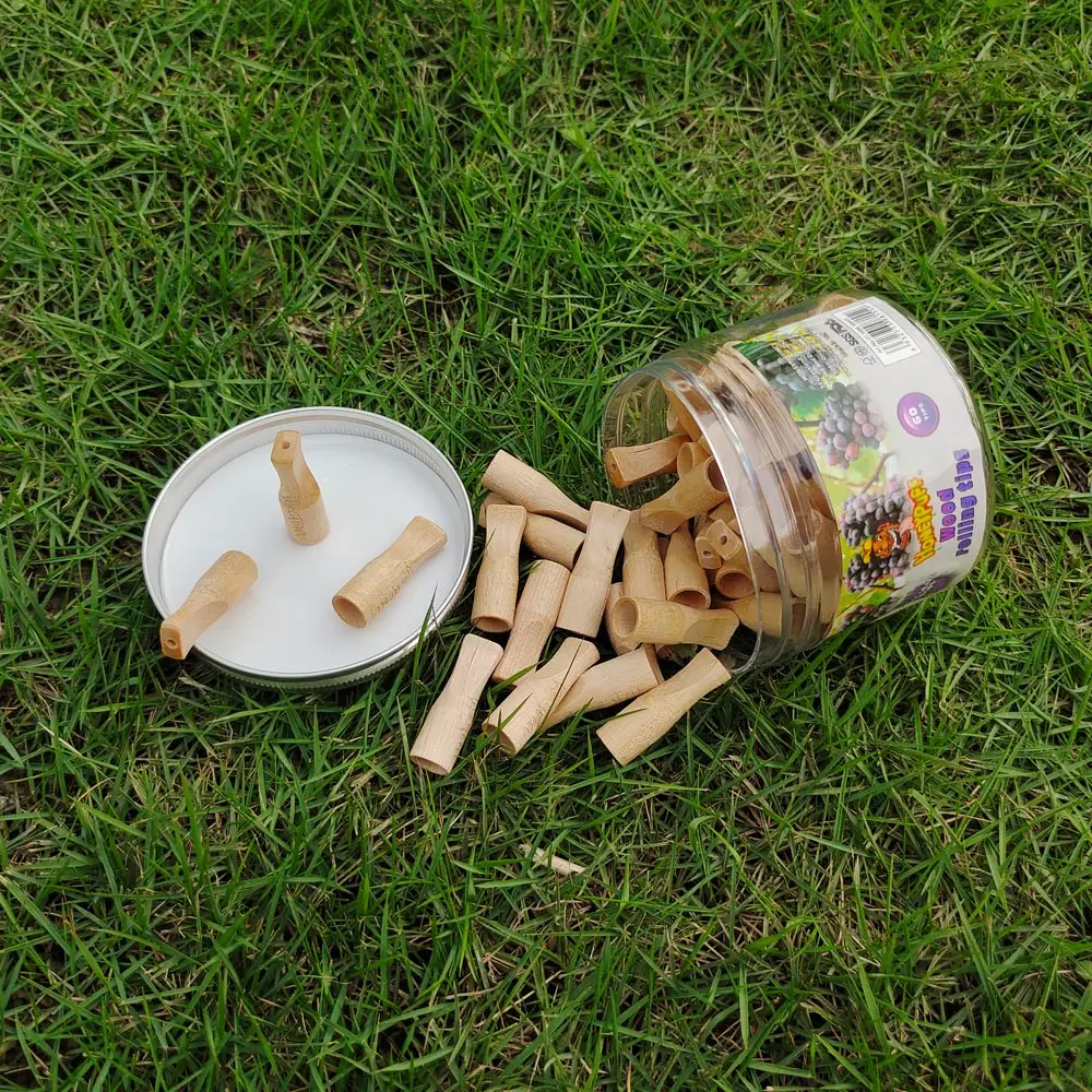 

Wood Mouthpiece Tips With White Grape Flavor Smoking Wooden Mouth Filter Tip Cigarette Holder Tobacco Hand Pipe