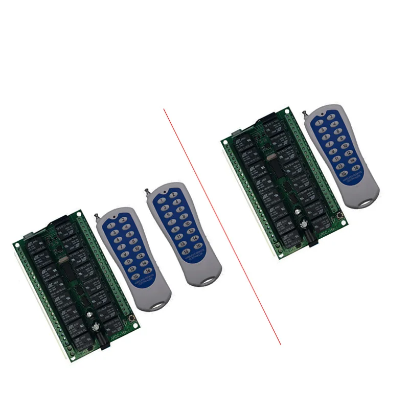 

1000M Long Range DC12V 16CH Radio Controller 315MHZ RF Wireless Remote Control Switch System Transmitter+Receiver/lamp/ shutters