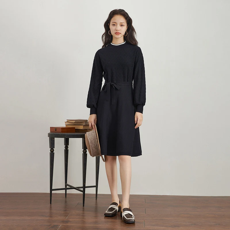 Женское платье INMAN осенне-зимние шерстяные платья с повязкой винтажное