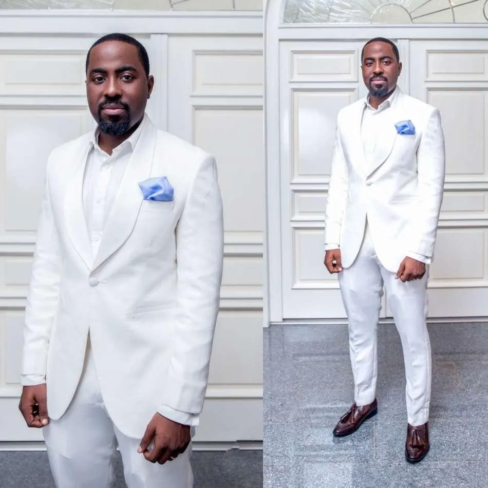 YiMinpwp белые свадебные костюмы для мужчин шаль с отворотом одна пуговица