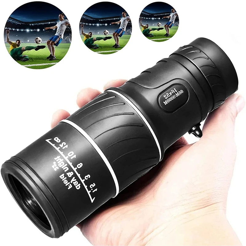 Waterproof 16X52 Monocular Dual Focus Optics Zoom Telescope Adjustable Mini Binoculars for Bird Watching Hunting | Компьютеры и офис