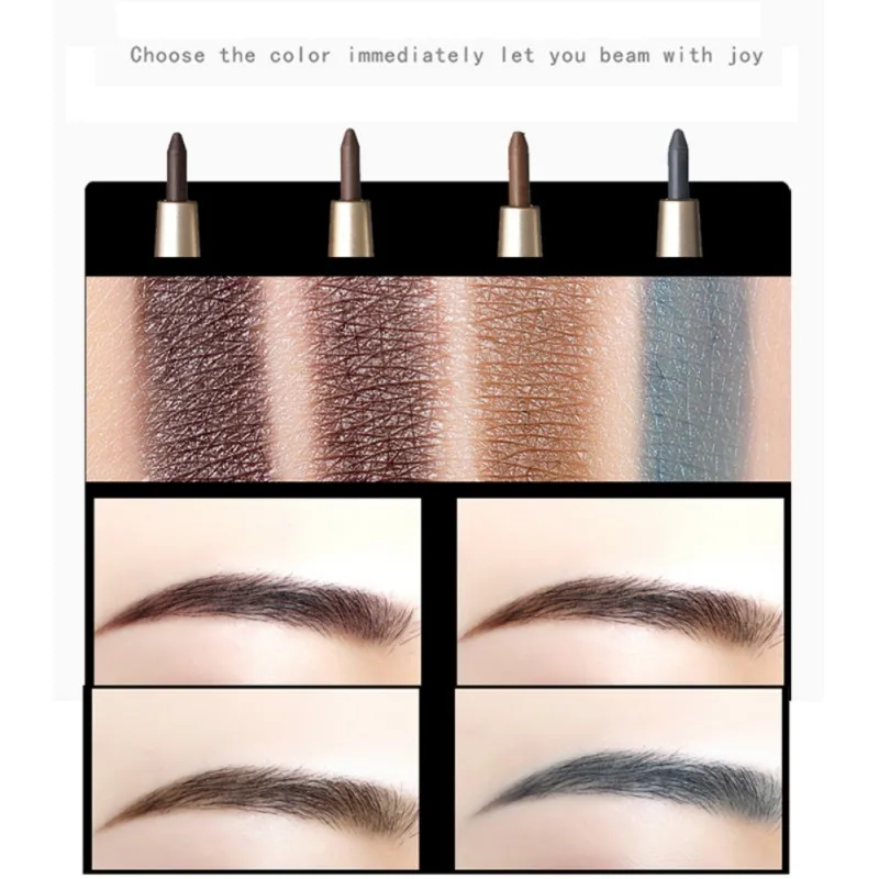 Автоматический карандаш для бровей с 3 трафаретами водостойкая стойкая