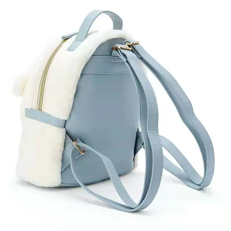 

Cinnamoroll My Melody Small Plush Backpack Cute Cartoon Ears Pink Leather Back Pack Mini Backpack for Teenage Girls Knapsack