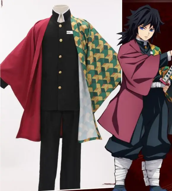 Demon Slayer: Kimetsu no Yaiba mens Kamado Tanjirou cosplay cape costumes full sets Agatsuma Zenitsu orange cape suits costumes