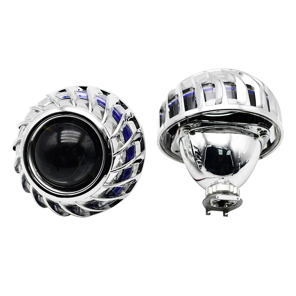 2 5 дюймов мини Биксеноновая линза для проектора DRL led дневной пробежки ангельские