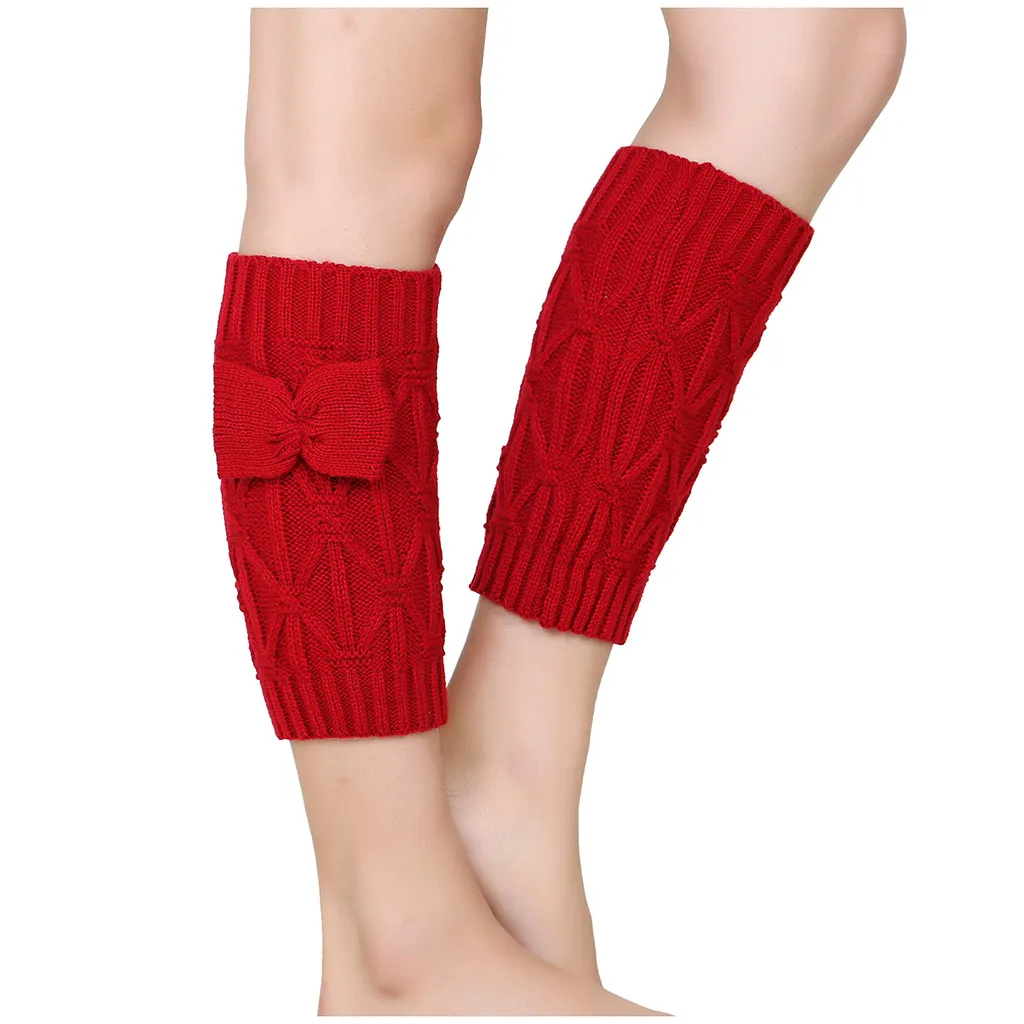 Гетры женские теплые носки длинные зимние вязаные однотонные гетры для обуви