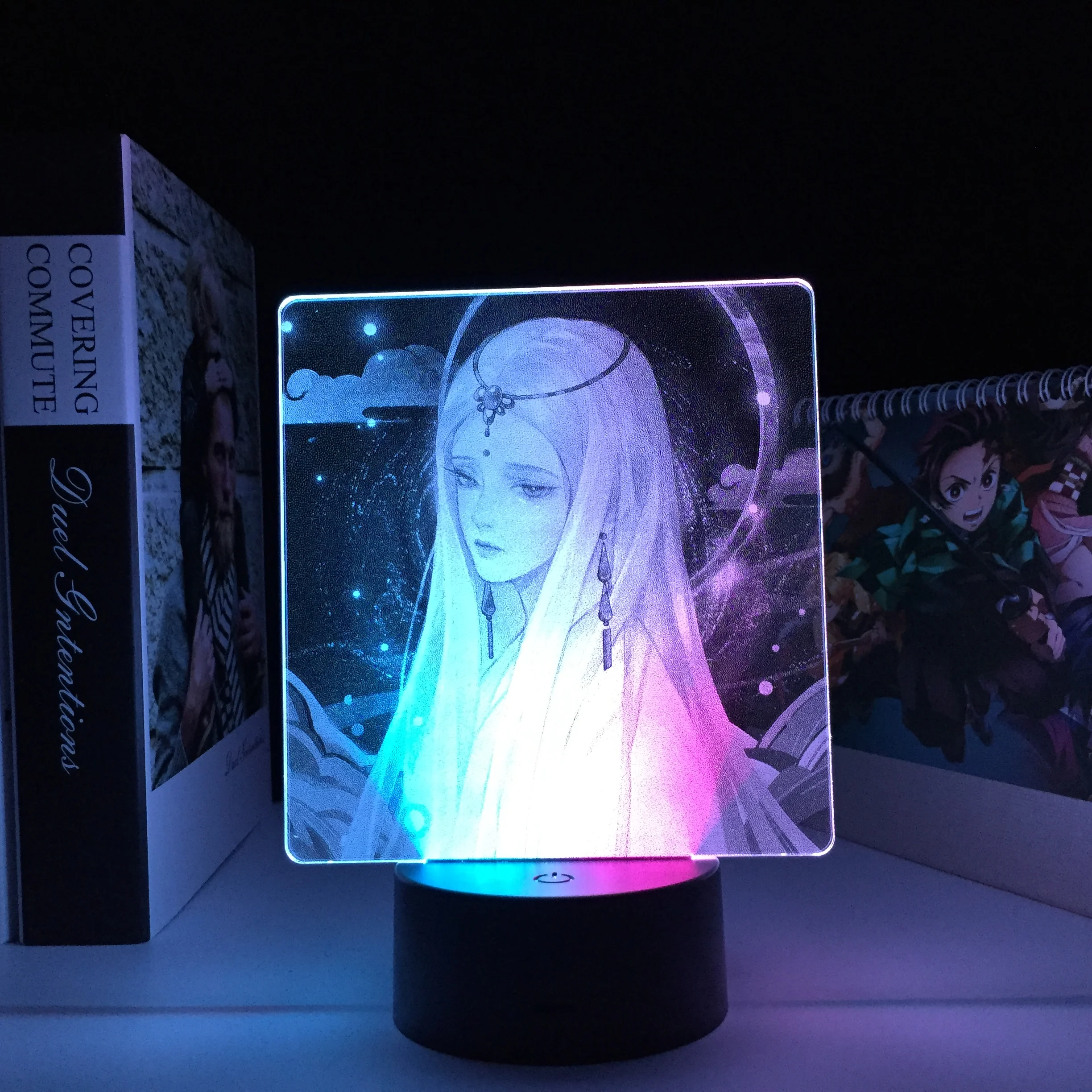 

Two Tone Lamp Goddess 3d LED Night Light Anime Figure for Bedroom Decor Birthday Gift Light 16 Colorful Manga LED Table Lamp
