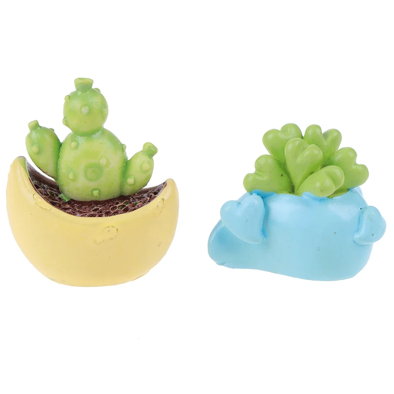 

2Pcs Mini Green Potted Plant In Pot For 1:12 Dollhouse Miniature Doll House Furniture Home Decor Simulation Potted Plants
