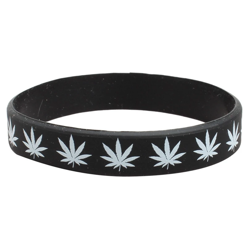 

1PCs Unisex Maple Leaf Silicone Bracelet Personality Waterproof Sports Wristband Fashion Jewelry Accessories For Men Women