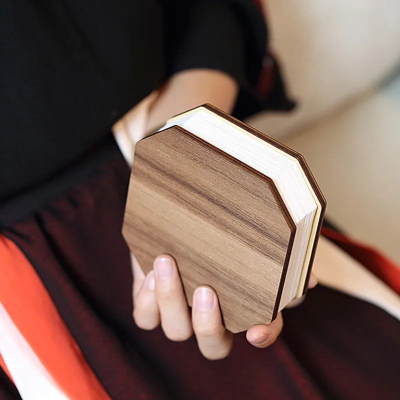 

Creative LED Portable Night Light Foldable Flip Book Light Charging Wooden Organ Light Adjustable Light Book Desk Kids Lamp Gift