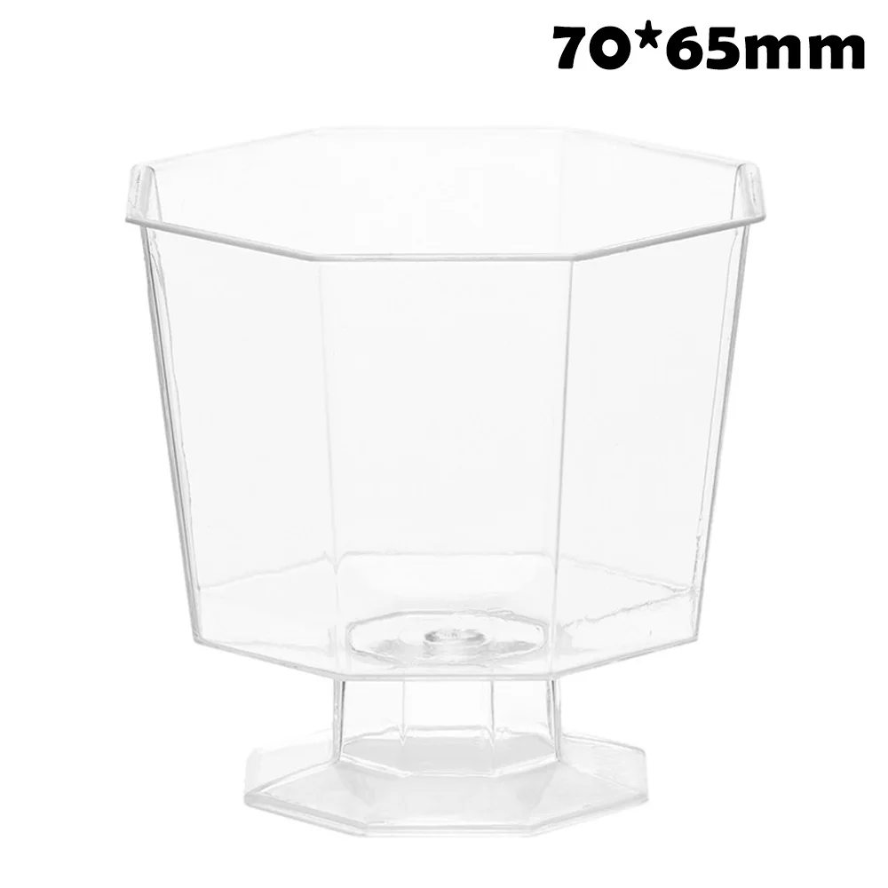 Promotion - 10 Pieces x Home Party Wedding Festival Disposable Plastic Tableware Supplies 70*65mm/125ml Dessert Cup |
