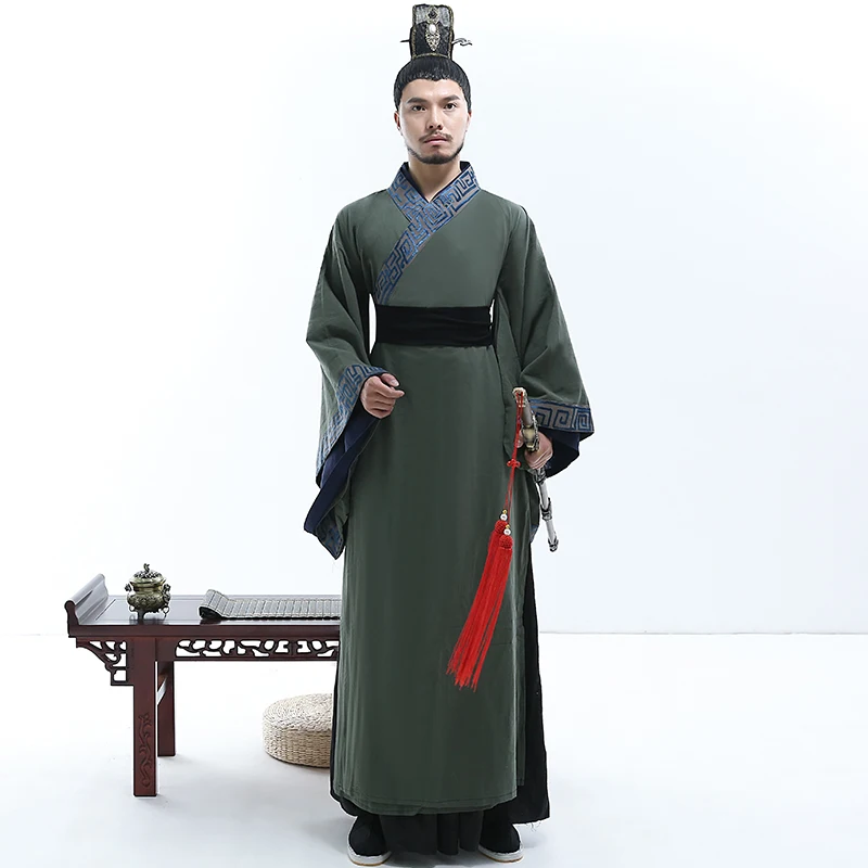 

Hanfu Men cosplay Chinese traditional dress Ancient Qin Han Dynasty swordsman Costume drama TV Scholar Hero Clothing actor sets