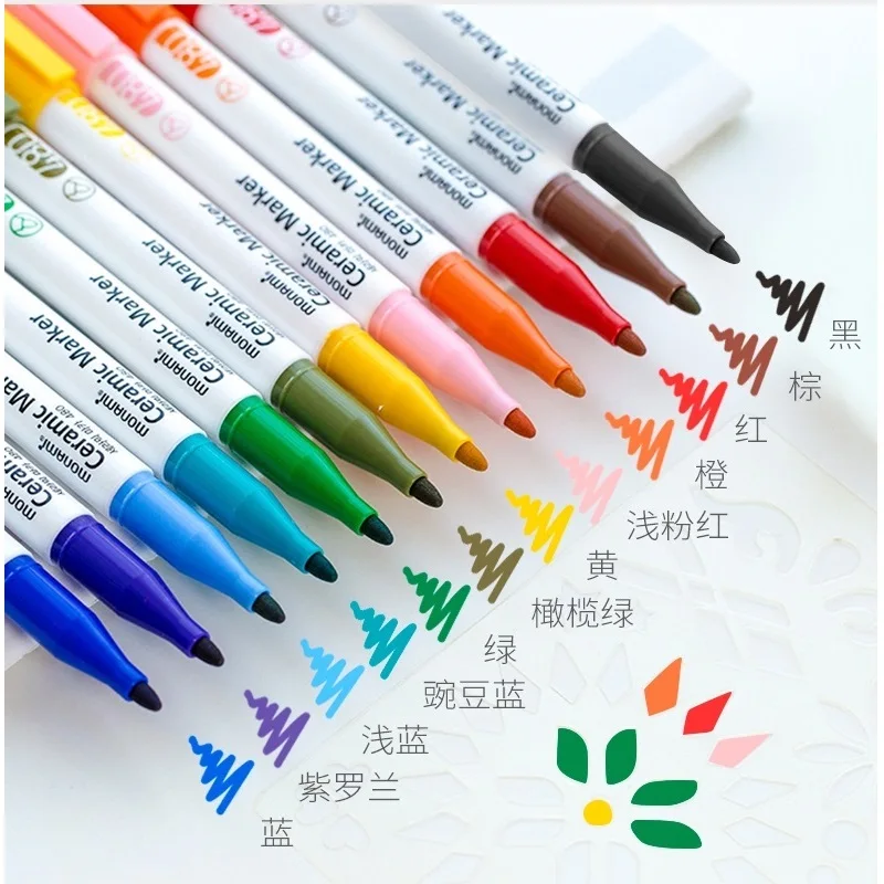 DIY Ceramic Marker Pen 1.4mm Point Monami 480 for Happy Time Craft Drawing Painting Home School Student Kids Gift D6470 | Канцтовары для