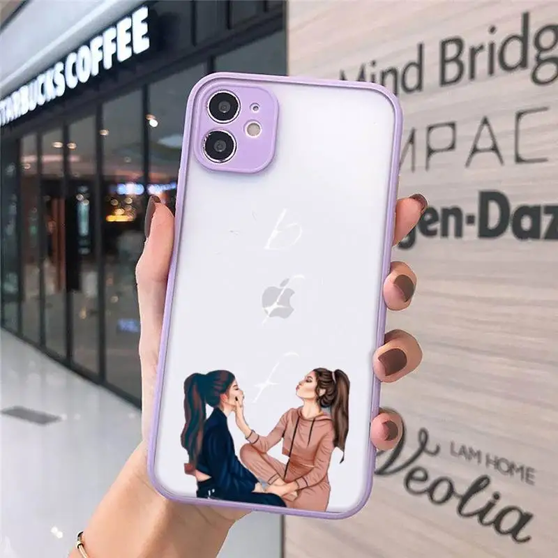 

Girls Bff Best Friends Forever Phone Case matte transparent For iphone 7 8 11 12 plus mini x xs xr pro max cover