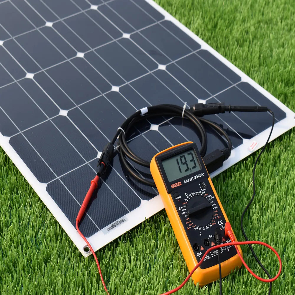 100w 18v панели солнечных батарей для домашних животных на тонкой пленке Гибкая