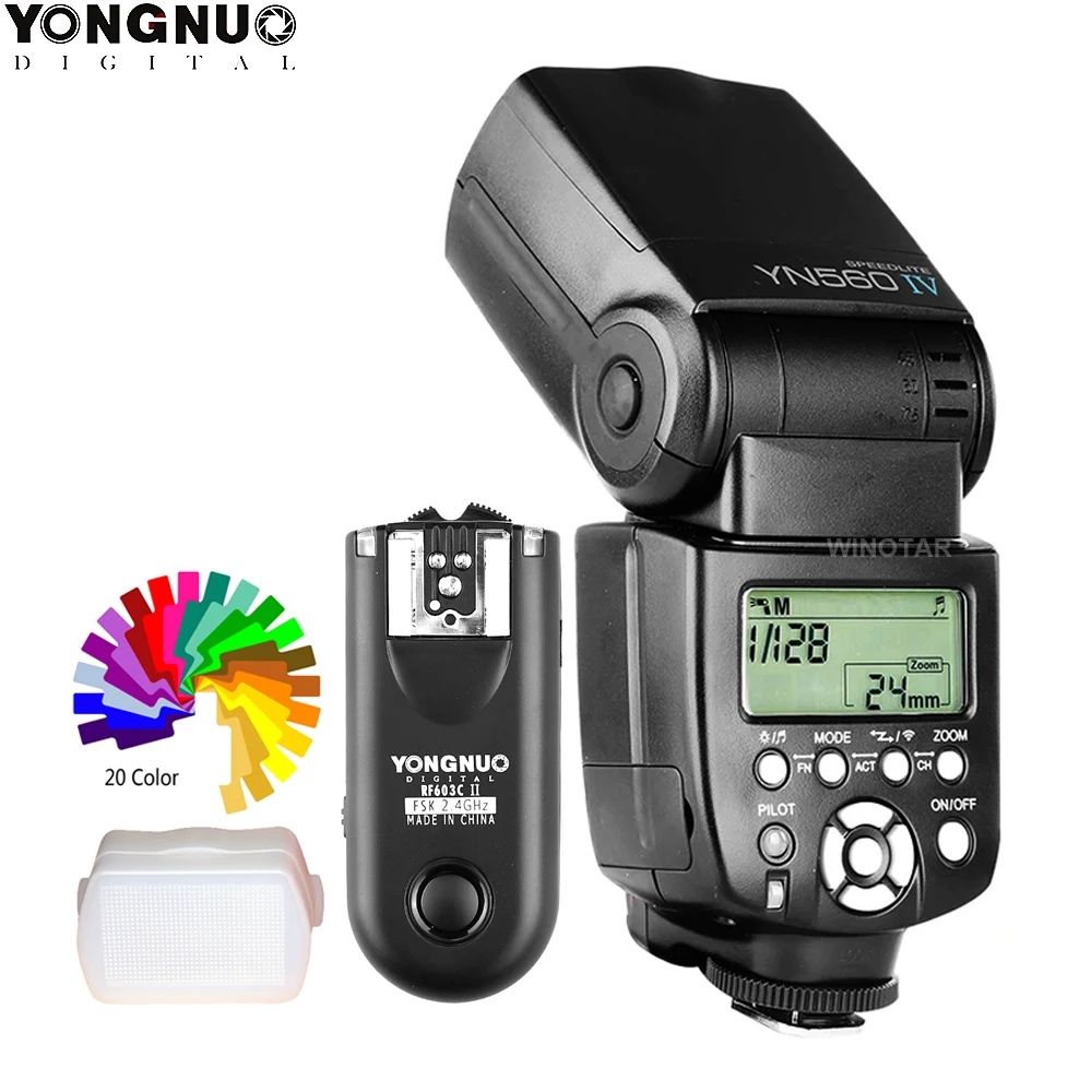 Вспышка YONGNUO YN-560 IV Speedlite + беспроводной пульт дистанционного управления RF-603II C для