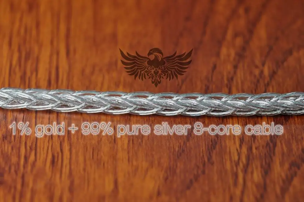 8 ядер австралийский сплав 1% чистое золото 99% серебро T8IE LS200 QDC IE80 SE846 Обновленная