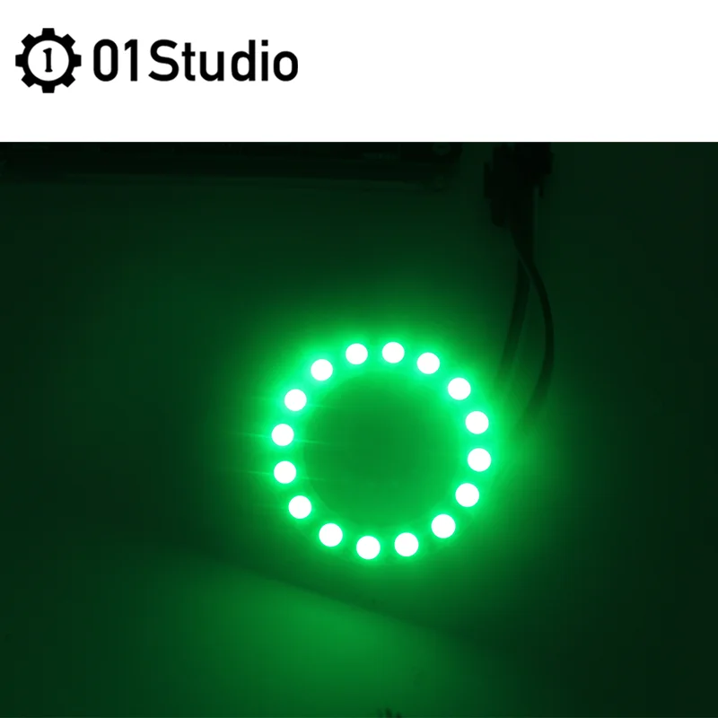 

01Studio RGB Light Ring Neopixel WS2812B Python MicroBit MicroPython Accessory