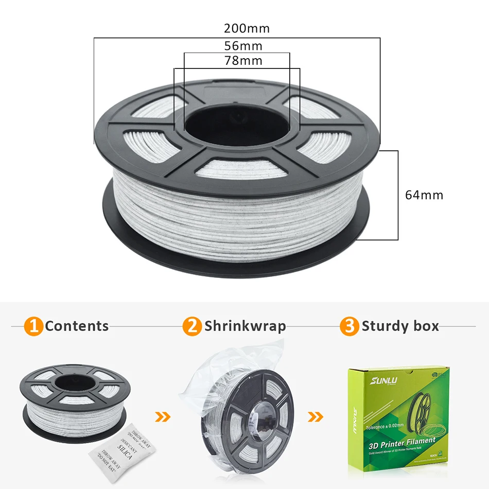 Enotepad PLA 1.75MM 1KG Rock Texture Marble Color 3d No-toxic Printer Filament Dimension Accuracy+/-0.02mm with vacuum packaging