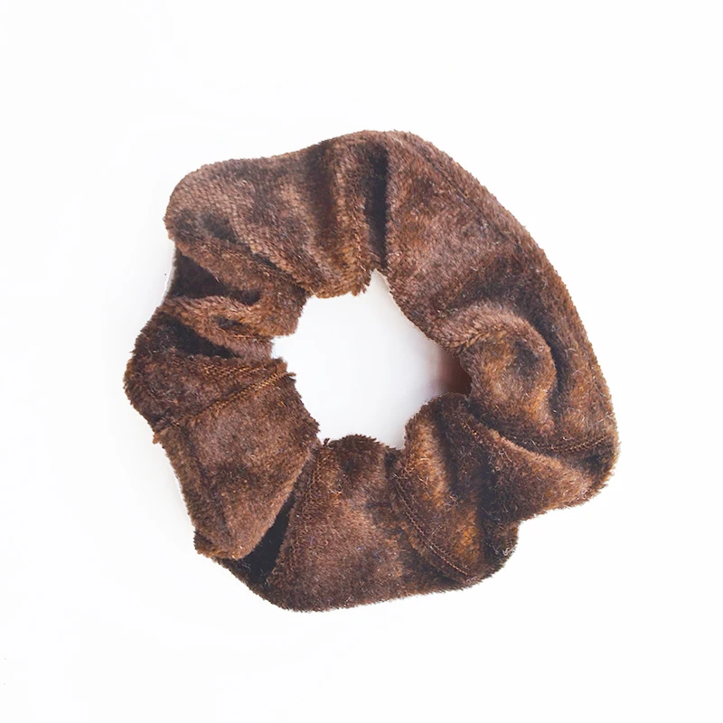 Light Brown Женское однотонное бархатное резинка для волос резинки головные уборы для девочки Женская прическа крепление - Цвет: Light Brown