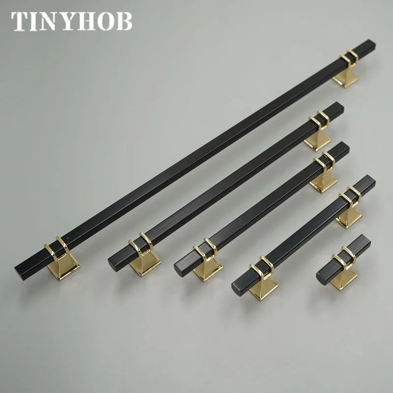 4 цвета/американский стиль T бар черные ручки для гардероба элегантные шкафа