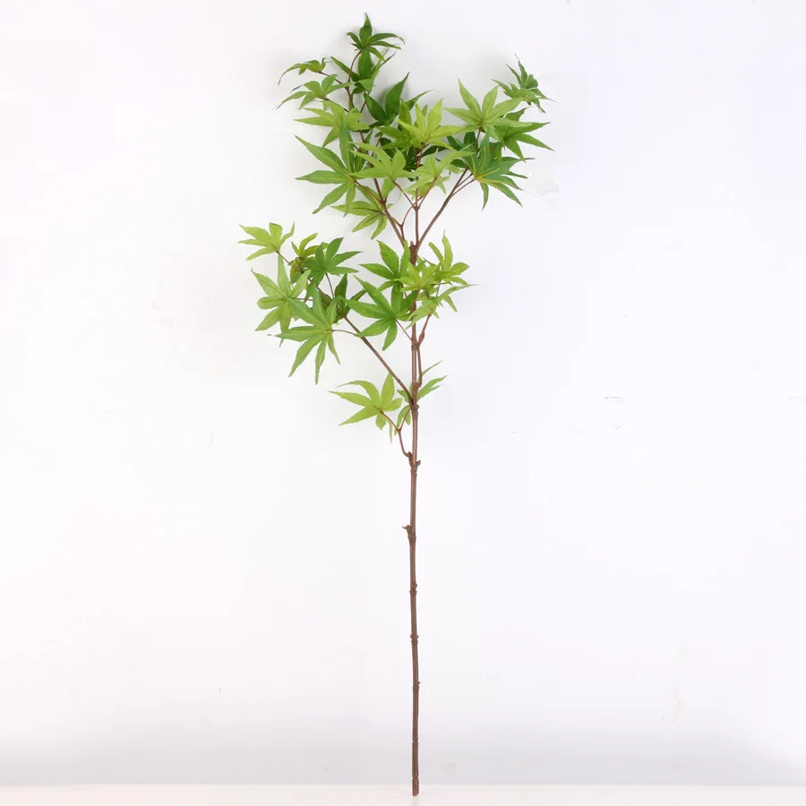 Имитация зеленых растений красный кленовый лист бонсай для гостиной настольная