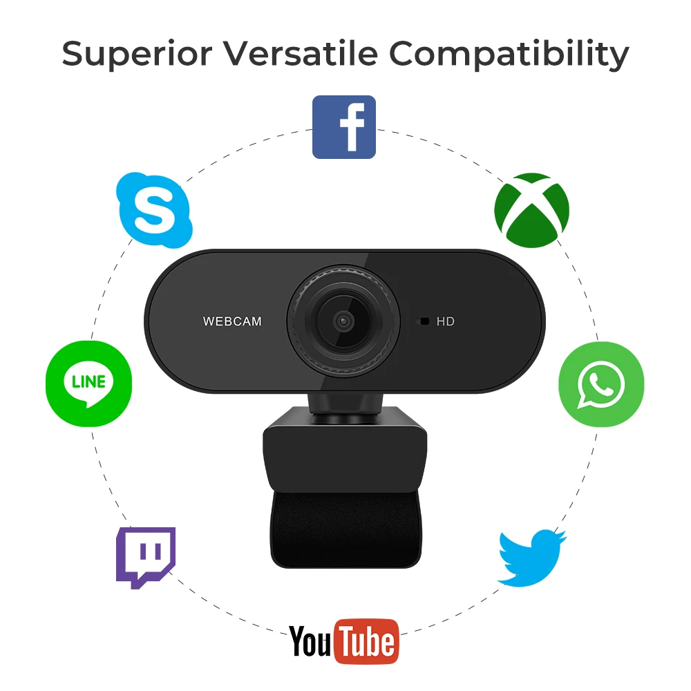 

4K Webcam Laptop WebCamera with Microphone PC Desktop USB Web Camera Mini Computer Video Work Live 1080P Web cam
